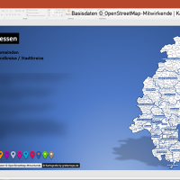 PowerPoint-Karte Hessen Landkreise Gemeinden Regierungsbezirke Vektorkarte, PowerPoint-Karte Hessen Gemeinden, Karte PowerPoint Hessen Gemeinden, Karte PowerPoint Hessen Landkreise