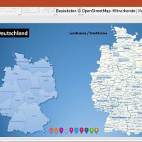 PowerPoint-Karte Deutschland Landkreise Vektorkarte, PowerPoint-Karte Landkreise Deutschland, Karte PowerPoint Landkreise Deutschland