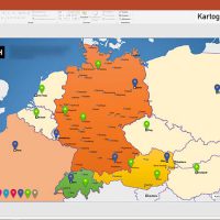 D-A-CH PowerPoint-Karte Deutschland Austria Schweiz mit Bundesländern / Kantonen, Karte PowerPoint Deutschland Schweiz Österreich DACH D-A-CH, PowerPoint-Karte D-A-CH