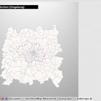 PowerPoint-Karte Bayern Regierungsbezirke Landkreise Gemeinden Postleitzahlen PLZ-5, Karte PLZ Bayern PowerPoint, Karte Landkreise Bayern PowerPoint, Karte Gemeinden Bayern PowerPoint