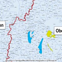 PowerPoint-Karte Bayern Regierungsbezirke Landkreise Gemeinden Postleitzahlen PLZ-5, Karte PLZ Bayern PowerPoint, Karte Landkreise Bayern PowerPoint, Karte Gemeinden Bayern PowerPoint