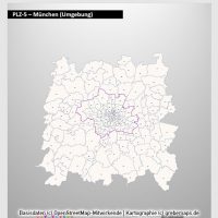 PowerPoint-Karte Bayern Postleitzahlen PLZ-5 (5-stellig) mit München, PowerPoint-Karte Postleitzahlen Bayern, PowerPoint-Karte PLZ Bayern, PowerPoint-Karte Postleitzahlen 5-stellig Bayern, PowerPoint-Karte PLZ-5 Bayern, PLZ-Karte Bayern PowerPoint