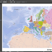 Europakarte Vektor mit Provinzen flächentreu, Karte Europa flächentreu, Europakarte flächentreu, Karte Vektor Europa AI