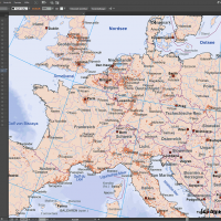 Europakarte Vektor mit Provinzen flächentreu, Karte Europa flächentreu, Europakarte flächentreu, Karte Vektor Europa AI