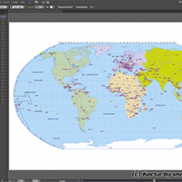 Weltkarte Vektor (Robinson), Vektorkarte Welt Robinson, Karte Vektor Robinson Welt