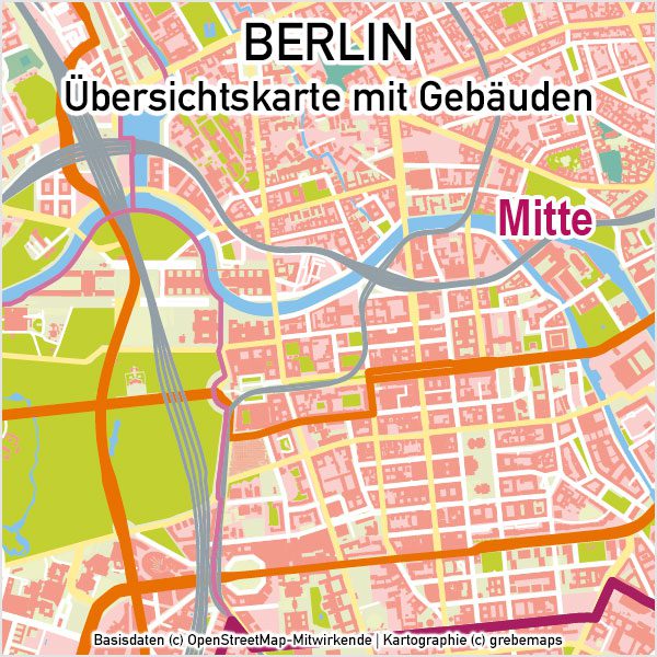 Berlin Karte Vektor Übersicht mit Gebäuden Stadtteilen Topographie, Karte Berlin Stadtteile, Karte Berlin Stadtbezirke, Vektorkarte Berlin Gebäude, Karte Berlin mit Gebäuden, Stadtplan Berlin, Stadtkarte Berlin