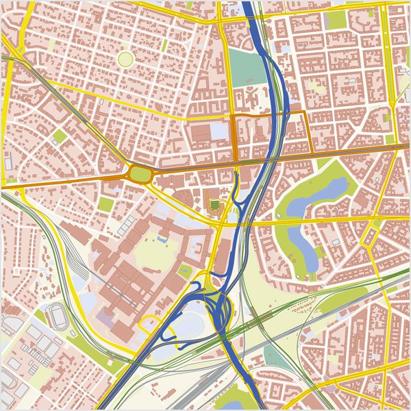 Berlin-Zentrum Stadtplan Vektor mit Gebäuden Basiskarte, Karte Berlin Zentrum mit Gebäuden, Basiskarte Berlin-Zentrum, Vektorkarte Berlin-Zentrum