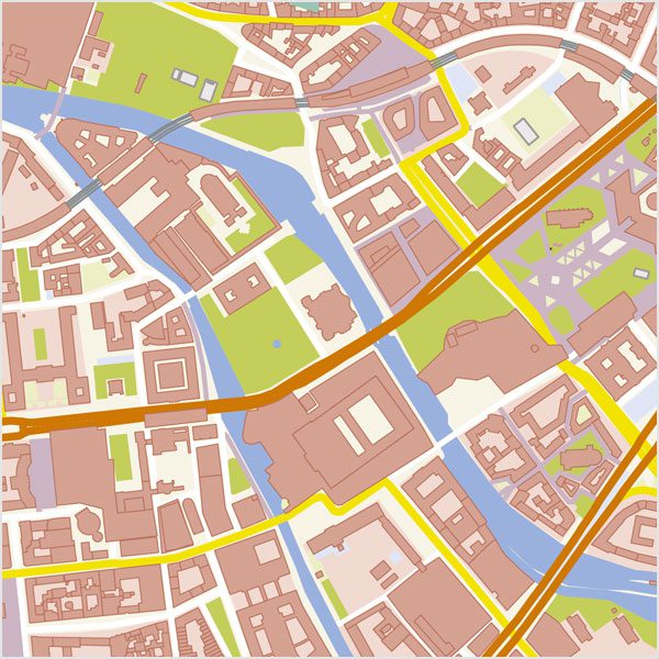 Berlin-Zentrum Vektorkarte mit Gebäuden Basiskarte [Digital] – Bild 9