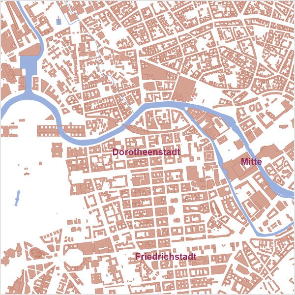 Berlin-Zentrum Stadtplan Vektor mit Gebäuden Basiskarte, Karte Berlin Zentrum mit Gebäuden, Basiskarte Berlin-Zentrum, Vektorkarte Berlin-Zentrum
