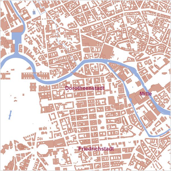 Berlin-Zentrum Stadtplan Vektor mit Gebäuden Basiskarte, Karte Berlin Zentrum mit Gebäuden, Basiskarte Berlin-Zentrum, Vektorkarte Berlin-Zentrum