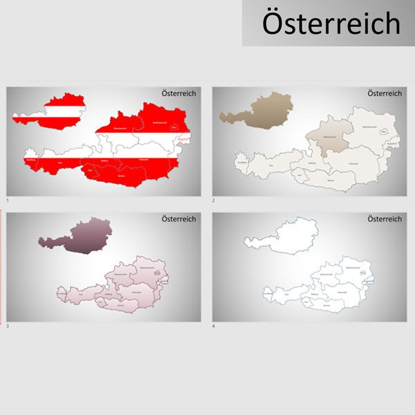 PowerPoint-Karte Österreich Austria Bundesländer, PowerPoint-Karte Österreich, Karte Austria, Bundesländer Österreich, PowerPoint-Karte Österreich Bundesländer, Austria Bundesländer, Karte PowerPoint Österreich