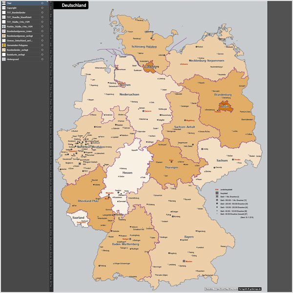 Deutschland Gemeinden Bundesländer Vektorkarte ohne Gemeindenamen, Karte Deutschland Gemeinden, Vektorkarte Deutschland Gemeinden, Karte Gemeinden Deutschland, Karte Vektor Gemeinden Deutschland