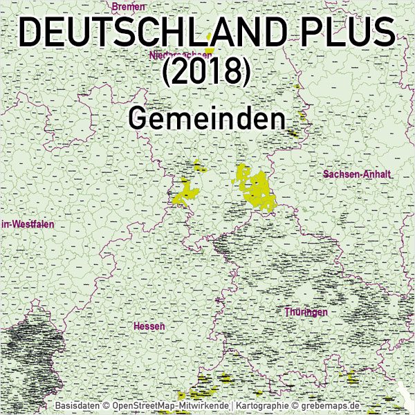 Deutschland Postleitzahlenkarte Landkreise Gemeinden Vektorkarte - BUNDLE mit 5 Karten (2018), Gemeindekarte, Landkreiskarte, Postleitzahlenkarte, Karte Gemeinden, Karte Landkreise, Karte Postleitzahlen Deutschland, download, AI-Datei, editierbar, ebenen-separiert