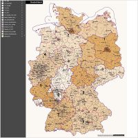 Deutschland Postleitzahlenkarte PLZ-1-2-3 Vektorkarte 3-stellig, Autobahnen, Postleitzahlenkarte Deutschland 3-stellig, PLZ-Karte Deutschland 3-stellig, Karte PLZ Deutschland