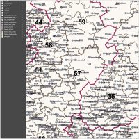 Deutschland Postleitzahlenkarte PLZ-1-2-3 Vektorkarte 3-stellig, Autobahnen, Postleitzahlenkarte Deutschland 3-stellig, PLZ-Karte Deutschland 3-stellig, Karte PLZ Deutschland