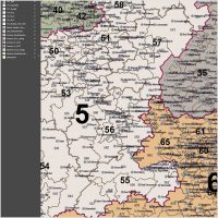 Deutschland Postleitzahlenkarte PLZ-1-2-3 Vektorkarte 3-stellig, Autobahnen, Postleitzahlenkarte Deutschland 3-stellig, PLZ-Karte Deutschland 3-stellig, Karte PLZ Deutschland