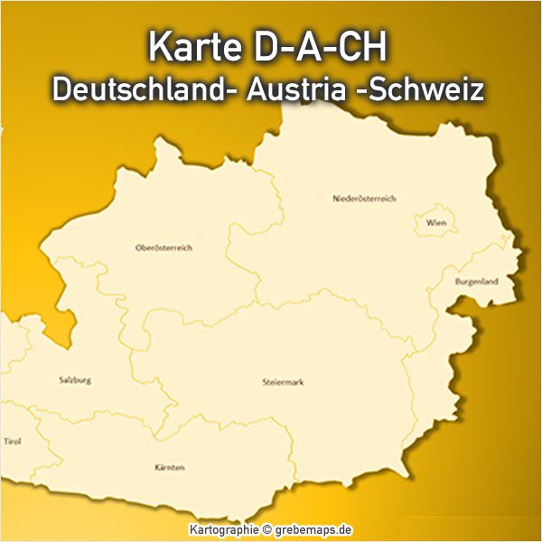 Karte PowerPoint Österreich Austria