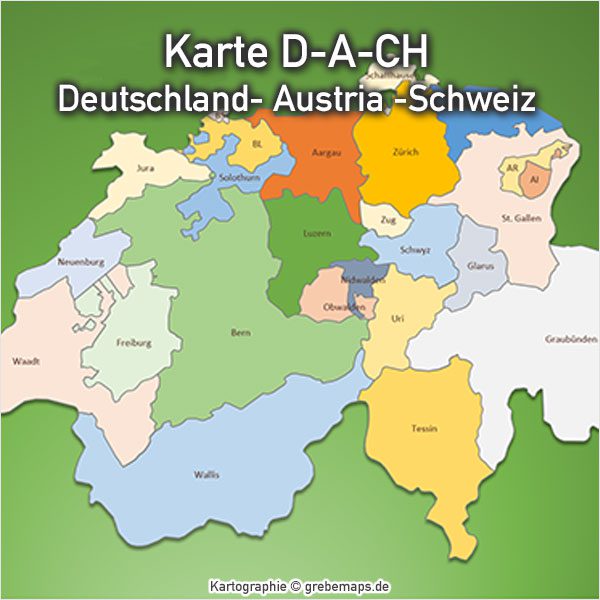 Karte Schweiz Kanton PowerPoint