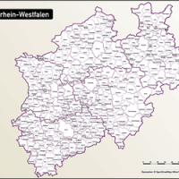 Nordrhein-Westfalen Vektorkarte NRW Landkreise Regierungsbezirke Gemeinden Autobahnen, Karte NRW, Karte Nordrhein-Westfalen Gemeinden, Karte Nordrhein-Westfalen Landkreise, Karte NRW Gemeinden, Karte NRW Landkreise