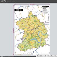 Essen Vektorkarte Stadtbezirke Stadtteile Topographie, Karte Essen Stadtbezirke, Karte Essen Stadtteile, Stadtteile Essen Karte download, Vektorkarte Essen Stadtteile download