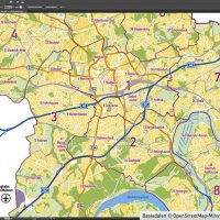 Essen Vektorkarte Stadtbezirke Stadtteile Topographie, Karte Essen Stadtbezirke, Karte Essen Stadtteile, Stadtteile Essen Karte download, Vektorkarte Essen Stadtteile download