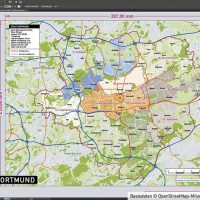 Karte Dortmund Vektorkarte Stadtbezirke Topographie, Karte Dortmund, Vektorkarte Dortmund Stadtbezirke, Stadtkarte Dortmund, Karte Dortmund AI-Datei download