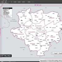 Karte Dortmund Vektorkarte Stadtbezirke Topographie, Karte Dortmund, Vektorkarte Dortmund Stadtbezirke, Stadtkarte Dortmund, Karte Dortmund AI-Datei download