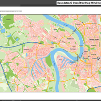 Düsseldorf-Mitte Übersichtskarte Vektorkarte, Karte Düsseldorf Mitte, Karte Düsseldorf Innenstadt, Karte Düsseldorf Zentrum, Karte Düsseldorf mit Gebäuden, Karte Düsseldorf AI-Datei download