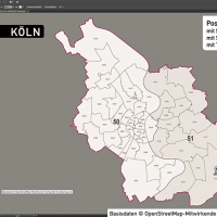 Köln Postleitzahlen PLZ-5 Topographie Stadtbezirke Stadtteile Vektorkarte, Karte Köln Stadtteile, Karte Köln Postleitzahlen, Karte Köln PLZ, Karte Köln PLZ-5, Karte Köln PLZ 5-stellig, Vektorkarte Köln AI-Datei download