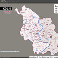 Köln Postleitzahlen PLZ-5 Topographie Stadtbezirke Stadtteile Vektorkarte, Karte Köln Stadtteile, Karte Köln Postleitzahlen, Karte Köln PLZ, Karte Köln PLZ-5, Karte Köln PLZ 5-stellig, Vektorkarte Köln AI-Datei download