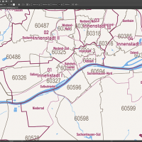Frankfurt Postleitzahlen PLZ-5 Topographie Stadtbezirke Stadtteile Vektorkarte, Karte Frankfurt am Main PLZ, Karte Frankfurt am Main Postleitzahen, Karte Frankfurt am Main Stadtteile, Karte Frankfurt am Main Stadtbezirke, Vektorkarte Frankfurt, AI-Datei, download