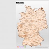 PowerPoint-Karte Deutschland Landkreise, Karte Landkreise Deutschland PowerPoint, PowerPoint-Landkarte Deutschland Landkreise