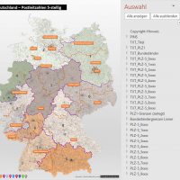 PowerPoint-Karte Deutschland Postleitzahlen PLZ-5 (5-stellig), Karte PowerPoint PLZ Deutschland, Karte PowerPoint PLZ 5-stellig Deutschland, Karte PowerPoint PLZ-5 Deutschland