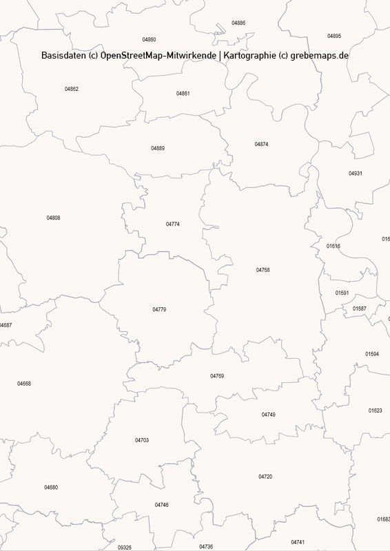 PowerPoint-Karte Deutschland Postleitzahlen 5-stellig PLZ-Zone-0, Karte PowerPoint PLZ Deutschland, Karte PowerPoint Postleitzahlen Deutschland
