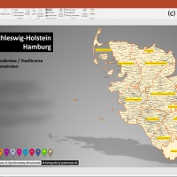 PowerPoint-Karte Schleswig-Holstein Hamburg Gemeinden Landkreise, Karte PowerPoint Schleswig-Holstein Gemeinden, Karte PowerPoint Schleswig-Holstein Landkreise, Karte PowerPoint SH Gemeinden, Karte Bundesland Schleswig-Holstein Gemeinden PowerPoint