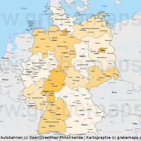 Deutschland Bundesländer Autobahnen Vektorkarte mit angrenzenden Ländern, Karte Deutschland Autobahnen, Karte Deutschland Flüsse, Karte Deutschland Bundesländer, Vektorkarte Deutschland Autobahnen, Vektorkarte Deutschland Städte