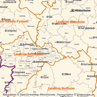 Karte Gemeinden Deutschland mit Landkreisen Vektorkarte (2019), Gemeindekarte Deutschland, Karte Gemeinden Deutschland, Vektorkarte Deutschland Gemeinden