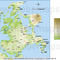 Rügen Vektorkarte Höhenschichten mit Gemeindegrenzen, Karte Insel Rügen, Basiskarte Rügen, Übersichtskarte Rügen mit Gemeindegrenzen, Vektorkarte Rügen download, Landkarte Rügen download, Karte Rügen für Print, AI-Datei, Inselkarte Rügen