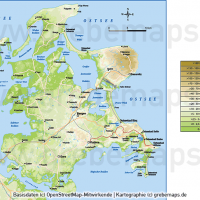 Rügen Vektorkarte Höhenschichten mit Gemeindegrenzen, Karte Insel Rügen, Basiskarte Rügen, Übersichtskarte Rügen mit Gemeindegrenzen, Vektorkarte Rügen download, Landkarte Rügen download, Karte Rügen für Print, AI-Datei, Inselkarte Rügen