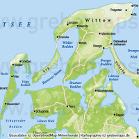 Rügen Vektorkarte Höhenschichten mit Gemeindegrenzen, Karte Insel Rügen, Basiskarte Rügen, Übersichtskarte Rügen mit Gemeindegrenzen, Vektorkarte Rügen download, Landkarte Rügen download, Karte Rügen für Print, AI-Datei, Inselkarte Rügen