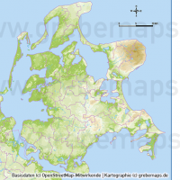 Rügen Vektorkarte Höhenschichten mit Gemeindegrenzen, Karte Insel Rügen, Basiskarte Rügen, Übersichtskarte Rügen mit Gemeindegrenzen, Vektorkarte Rügen download, Landkarte Rügen download, Karte Rügen für Print, AI-Datei, Inselkarte Rügen