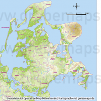 Rügen Vektorkarte Höhenschichten mit Gemeindegrenzen, Karte Insel Rügen, Basiskarte Rügen, Übersichtskarte Rügen mit Gemeindegrenzen, Vektorkarte Rügen download, Landkarte Rügen download, Karte Rügen für Print, AI-Datei, Inselkarte Rügen