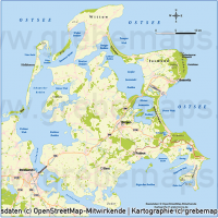 Rügen Vektorkarte mit Gemeindegrenzen Topographie, Karte Insel Rügen, Basiskarte Rügen, Übersichtskarte Rügen mit Gemeindegrenzen und Gemeindenamen, Vektorkarte Rügen, Inselkarte Rügen download, AI-Datei, Print