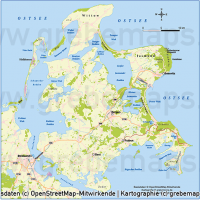 Rügen Vektorkarte mit Gemeindegrenzen Topographie, Karte Insel Rügen, Basiskarte Rügen, Übersichtskarte Rügen mit Gemeindegrenzen und Gemeindenamen, Vektorkarte Rügen, Inselkarte Rügen download, AI-Datei, Print