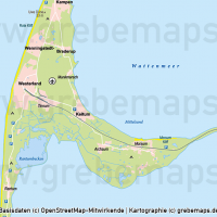 Sylt Basiskarte (DIN A4) Vektorkarte, Karte Insel Sylt, Basiskarte Sylt, Übersichtskarte Sylt, Vektorkarte Sylt download, AI-Datei, download, Vektordaten, Vektorgrafik Sylt