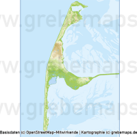 Sylt Vektorkarte Höhenschichten – Karte mit Gebäuden (DIN A4), Karte Sylt, Inselkarte Sylt, Vektorkarte Sylt für Print Druck download AI-Datei, Karte Vektor Sylt, Kartengrafik