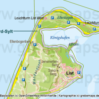 Sylt Vektorkarte Höhenschichten – Karte mit Gebäuden (DIN A4), Karte Sylt, Inselkarte Sylt, Vektorkarte Sylt für Print Druck download AI-Datei, Karte Vektor Sylt, Kartengrafik