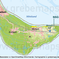 Sylt Vektorkarte Höhenschichten – Karte mit Gebäuden (DIN A4), Karte Sylt, Inselkarte Sylt, Vektorkarte Sylt für Print Druck download AI-Datei, Karte Vektor Sylt, Kartengrafik