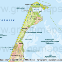 Sylt Vektorkarte Höhenschichten – Karte mit Gebäuden (DIN A4), Karte Sylt, Inselkarte Sylt, Vektorkarte Sylt für Print Druck download AI-Datei, Karte Vektor Sylt, Kartengrafik