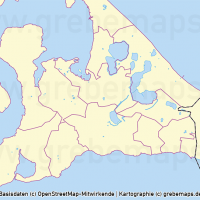 Usedom Gemeinden Vektorkarte Inselkarte, Karte Insel Usedom Gemeinden, Inselkarte Usedom, Vektorkarte Insel Usedom download, Gemeindekarte Usedom